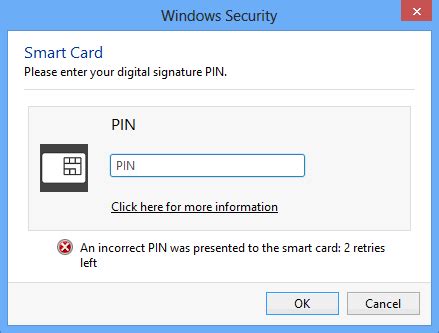 windows security smart card pin|please enter a valid pin.